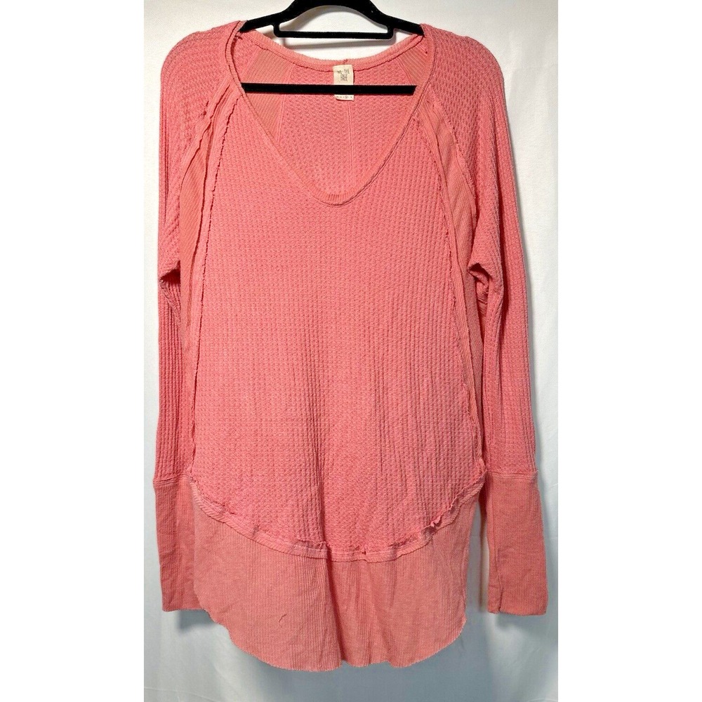 We The Free Waffle Knit Tunic Boho Baggy Slouchy Women Sz‎ M Beachy Oversized